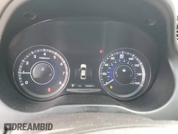 2014 Hyundai Azera Limited with VIN KMHFH4JG8EA397606, listed as a Copart auction lot 59693114 with 102,600 mi miles and Salvage title. Bid and sale history available at DreamBid. Image 9.