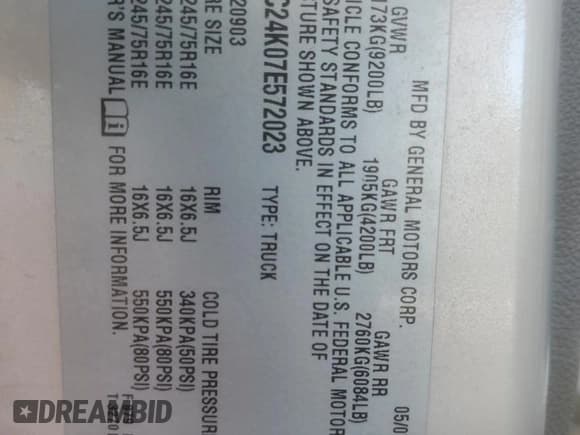 ✅ 2007 Chevrolet Silverado 2500HD Work Truck • VIN: 1GCHC24K07E572023 • Lot: 92369785. Listed on Copart with Not provided. Free auction sales archive from the USA and detailed vehicle history report at DreamBid. Image 12.