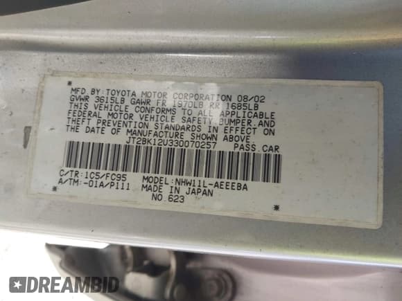 ✅ 2003 Toyota Prius • VIN: JT2BK12U330070257 • Лот: 41946090. Опубликован ранее на IAAI с пробегом Не указан. Бесплатный доступ к архиву аукционных продаж из США и подробный отчёт об истории автомобиля на DreamBid. Изображение 9.