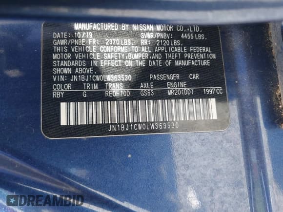 ✅ 2020 Nissan Rogue SV • VIN: JN1BJ1CW0LW363530 • Лот: 43273490. Опубликован ранее на IAAI с пробегом 62 894 миль. Бесплатный доступ к архиву аукционных продаж из США и подробный отчёт об истории автомобиля на DreamBid. Изображение 9.