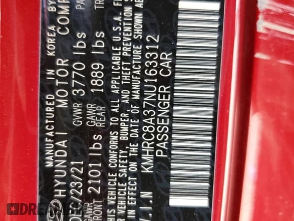 ✅ 2022 Hyundai Venue Limited • VIN: KMHRC8A37NU163312 • Lot: 73387224. Listed on Copart with 4,699 mi. Free auction sales archive from the USA and detailed vehicle history report at DreamBid. Image 13.