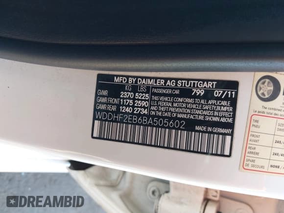 ✅ 2011 Mercedes-Benz E 350 Luxury • VIN: WDDHF2EB6BA505602 • Lot: 41859128. Listed on IAAI with 114,146 mi. Free auction sales archive from the USA and detailed vehicle history report at DreamBid. Image 9.