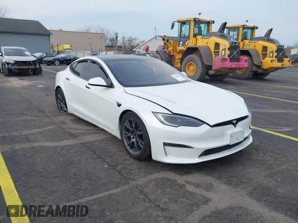 ✅ 2022 Tesla Model S Plaid • VIN: 5YJSA1E68NF477048 • Lot: 43605551. Listed on IAAI with Not provided. Free auction sales archive from the USA and detailed vehicle history report at DreamBid. Image 1.