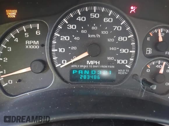 ✅ 2002 Chevrolet Tahoe LT • VIN: 1GNEC13Z52R167375 • Lot: 41332351. Listed on IAAI with 283,486 mi. Free auction sales archive from the USA and detailed vehicle history report at DreamBid. Image 7.