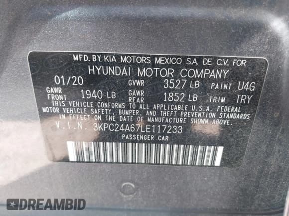 ✅ 2020 Hyundai Accent SE • VIN: 3KPC24A67LE117233 • Лот: 43160691. Опубликован ранее на IAAI с пробегом 66 852 миль. Бесплатный доступ к архиву аукционных продаж из США и подробный отчёт об истории автомобиля на DreamBid. Изображение 9.