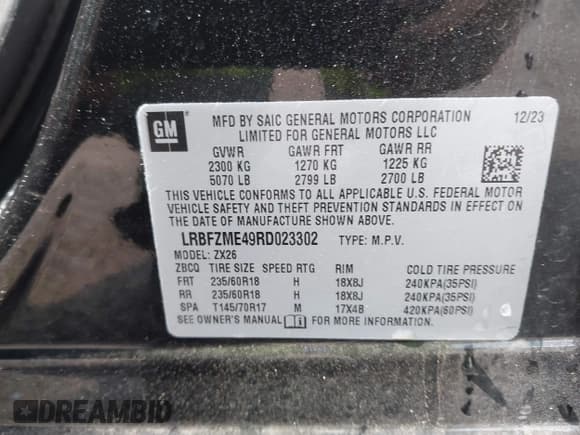 ✅ 2024 Buick Envision Preferred • VIN: LRBFZME49RD023302 • Lot: 42366653. Wystawiony na IAAI z przebiegiem 5 044 mil. Bezpłatny archiwum sprzedaży aukcyjnych z USA i szczegółowy raport historii pojazdu na DreamBid. Zdjęcie 9.