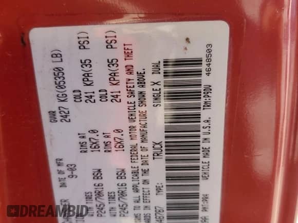 2004 Dodge Dakota Sport z VIN 1D7GL32K14S548787, wystawiony jako Copart lot #81157425 z przebiegiem 149 931 mil mil oraz Czysty tytuł • Clean title. Historia ofert i sprzedaży dostępna na DreamBid. Obrazek 12.