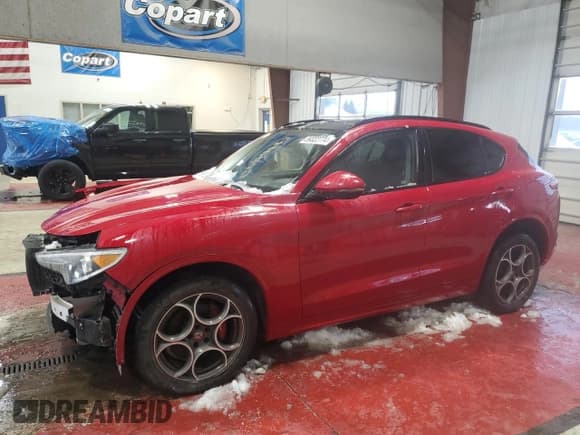 ✅ 2020 Alfa Romeo Stelvio Sport • VIN: ZASPAKAN3L7C88777 • Лот: 59322774. Опубликован ранее на Copart с пробегом 43 281 миль. Бесплатный доступ к архиву аукционных продаж из США и подробный отчёт об истории автомобиля на DreamBid. Изображение 1.