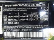 ✅ 2017 Mercedes-Benz GLE 350 • VIN: 4JGDA5HB9HA901323 • Лот: 43228070. Опубликован ранее на IAAI с пробегом 107 074 миль. Бесплатный доступ к архиву аукционных продаж из США и подробный отчёт об истории автомобиля на DreamBid. Изображение 9.