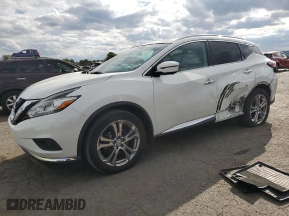 ✅ 2016 Nissan Murano SV • VIN: 5N1AZ2MH8GN169357 • Lot: 85542035. Listed on Copart with 91,445 mi. Free auction sales archive from the USA and detailed vehicle history report at DreamBid. Image 1.