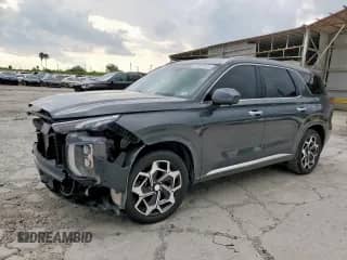 2022 Hyundai Palisade Calligraphy z VIN KM8R74HE0NU430052, wystawiony jako Copart lot #80651825 z przebiegiem 49 556 mil mil oraz Szkoda całkowita • Salvage title. Historia ofert i sprzedaży dostępna na DreamBid. Obrazek 1.
