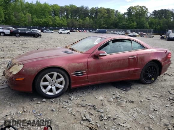 ✅ 2003 Mercedes-Benz SL 500 • VIN: WDBSK75F33F055454 • Lot: 55290825. Listed on Copart with Not provided. Free auction sales archive from the USA and detailed vehicle history report at DreamBid. Image 1.