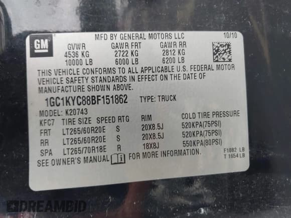 ✅ 2011 Chevrolet Silverado 2500HD LTZ • VIN: 1GC1KYC88BF151862 • Lot: 42994282. Listed on IAAI with 175,265 mi. Free auction sales archive from the USA and detailed vehicle history report at DreamBid. Image 9.
