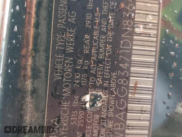 ✅ 2001 BMW 7 Series 740i • VIN: WBAGG83471DN83648 • Lot: 44384585. Listed on Copart with 208,909 mi. Free auction sales archive from the USA and detailed vehicle history report at DreamBid. Image 12.