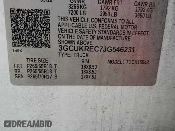 ✅ 2018 Chevrolet Silverado 1500 LT • VIN: 3GCUKREC7JG546231 • Лот: 81651323. Опубликован ранее на Copart с пробегом 130 251 миль. Бесплатный доступ к архиву аукционных продаж из США и подробный отчёт об истории автомобиля на DreamBid. Изображение 13.