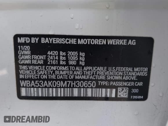 ✅ 2021 BMW 2 Series 228i • VIN: WBA53AK09M7H30650 • Lot: 42043390. Wystawiony na IAAI z przebiegiem 89 611 mil. Bezpłatny archiwum sprzedaży aukcyjnych z USA i szczegółowy raport historii pojazdu na DreamBid. Zdjęcie 9.