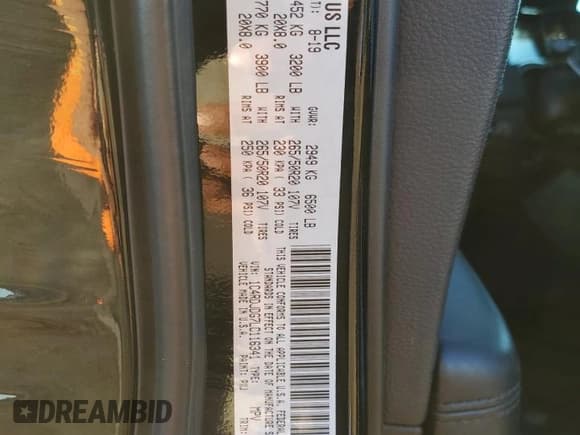 ✅ 2020 Dodge Durango GT Plus • VIN: 1C4RDJDG7LC116341 • Lot: 92810255. Listed on Copart with 73,807 mi. Free auction sales archive from the USA and detailed vehicle history report at DreamBid. Image 13.