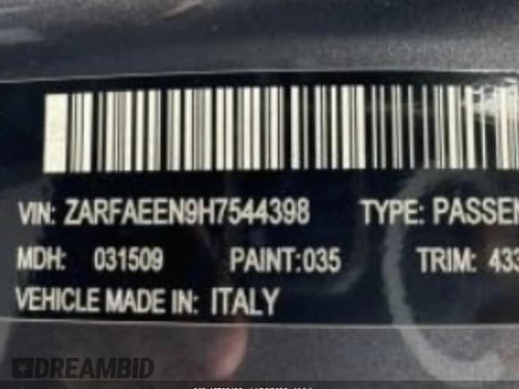 ✅ 2017 Alfa Romeo Giulia Ti • VIN: ZARFAEEN9H7544398 • Lot: 43795100. Wystawiony na IAAI z przebiegiem 133 197 mil. Bezpłatny archiwum sprzedaży aukcyjnych z USA i szczegółowy raport historii pojazdu na DreamBid. Zdjęcie 8.