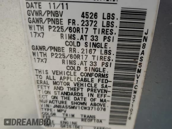 ✅ 2012 Nissan Rogue SL • VIN: JN8AS5MV1CW371076 • Lot: 91919305. Wystawiony na Copart z przebiegiem 161 317 mil. Bezpłatny archiwum sprzedaży aukcyjnych z USA i szczegółowy raport historii pojazdu na DreamBid. Zdjęcie 13.