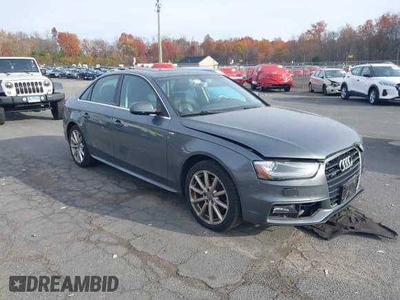 ✅ 2016 Audi A4 Premium • VIN: WAUBFAFL1GN017060 • Lot: 43608656. Listed on IAAI with 72,067 mi. Free auction sales archive from the USA and detailed vehicle history report at DreamBid. Image 1.