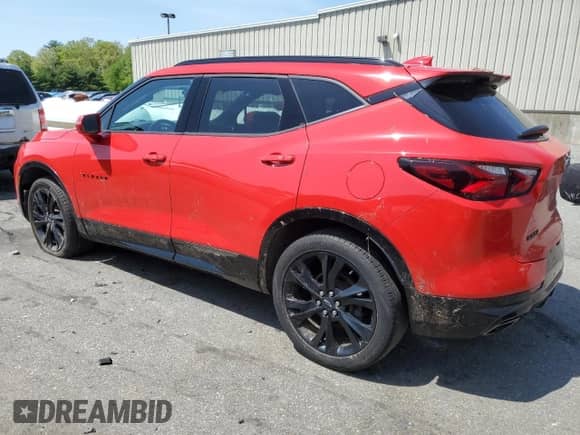 2020 Chevrolet Blazer RS z VIN 3GNKBERS4LS556918, wystawiony jako Copart lot #55493224 z przebiegiem 99 451 mil mil oraz Szkoda całkowita • Salvage title. Historia ofert i sprzedaży dostępna na DreamBid. Obrazek 2.