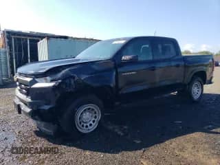 2025 Chevrolet Colorado 2WD Work Truck with VIN 1GCPSBEK9S1150054, listed as a Copart auction lot 81321035 with 7,443 mi miles and Salvage title. Bid and sale history available at DreamBid. Image 1.