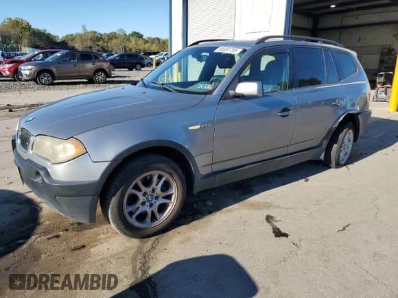 ✅ 2004 BMW X3 2.5i • VIN: WBXPA73404WC42220 • Lot: 85002795. Listed on Copart with 123,501 mi. Free auction sales archive from the USA and detailed vehicle history report at DreamBid. Image 1.