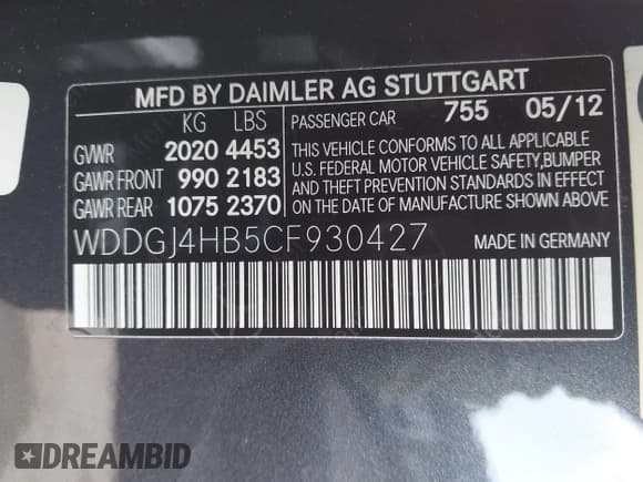 ✅ 2012 Mercedes-Benz C 250 • VIN: WDDGJ4HB5CF930427 • Lot: 42625896. Listed on IAAI with 81,979 mi. Free auction sales archive from the USA and detailed vehicle history report at DreamBid. Image 9.