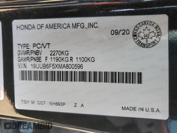 ✅ 2021 Acura TLX w/A-Spec Package • VIN: 19UUB6F5XMA800596 • Lot: 69292235. Wystawiony na Copart z przebiegiem 138 466 mil. Bezpłatny archiwum sprzedaży aukcyjnych z USA i szczegółowy raport historii pojazdu na DreamBid. Zdjęcie 12.