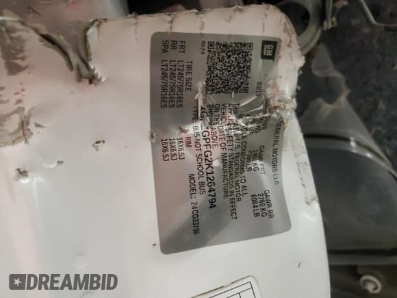 ✅ 2019 Chevrolet Express Passenger LT • VIN: 1GAZGPFG2K1264794 • Lot: 80085085. Wystawiony na Copart z przebiegiem 76 561 mil. Bezpłatny archiwum sprzedaży aukcyjnych z USA i szczegółowy raport historii pojazdu na DreamBid. Zdjęcie 13.