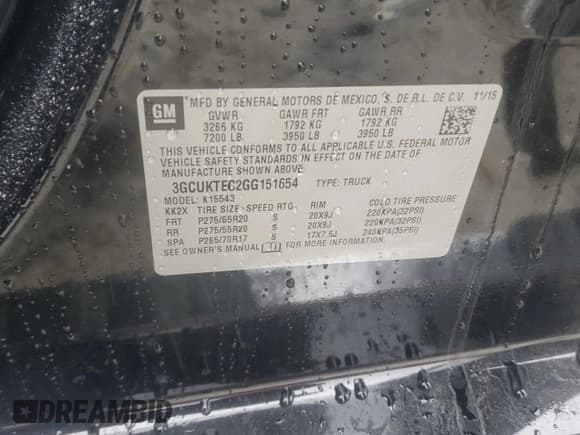 ✅ 2016 Chevrolet Silverado 1500 High Country • VIN: 3GCUKTEC2GG151654 • Lot: 81837595. Wystawiony na Copart z przebiegiem 108 036 mil. Bezpłatny archiwum sprzedaży aukcyjnych z USA i szczegółowy raport historii pojazdu na DreamBid. Zdjęcie 12.