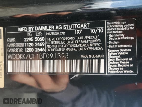 ✅ 2011 Mercedes-Benz E 550 • VIN: WDDKK7CF1BF091393 • Lot: 51246535. Wystawiony na Copart z przebiegiem 129 785 mil. Bezpłatny archiwum sprzedaży aukcyjnych z USA i szczegółowy raport historii pojazdu na DreamBid. Zdjęcie 14.
