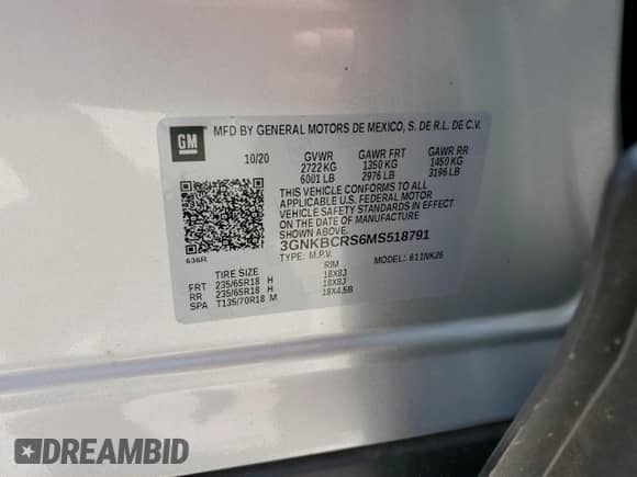 ✅ 2021 Chevrolet Blazer LT • VIN: 3GNKBCRS6MS518791 • Лот: 81416455. Размещён на Copart с пробегом 55 489 миль миль. Получите бесплатный доступ к архиву аукционных продаж из США и посмотрите подробный отчёт об истории автомобиля на DreamBid. Изображение 13.