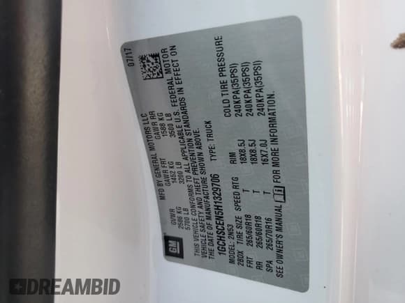 ✅ 2017 Chevrolet Colorado 2WD LT • VIN: 1GCHSCEN5H1329706 • Lot: 71002134. Wystawiony na Copart z przebiegiem 97 156 mil. Bezpłatny archiwum sprzedaży aukcyjnych z USA i szczegółowy raport historii pojazdu na DreamBid. Zdjęcie 12.