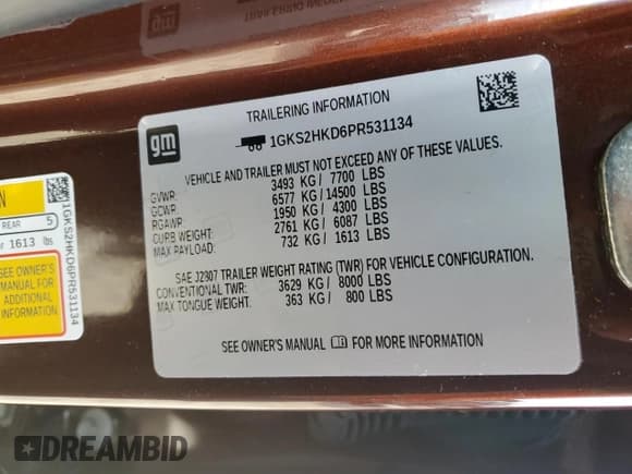 ✅ 2023 GMC Yukon XL AT4 • VIN: 1GKS2HKD6PR531134 • Лот: 48358745. Опубликован ранее на Copart с пробегом 34 114 миль. Бесплатный доступ к архиву аукционных продаж из США и подробный отчёт об истории автомобиля на DreamBid. Изображение 15.