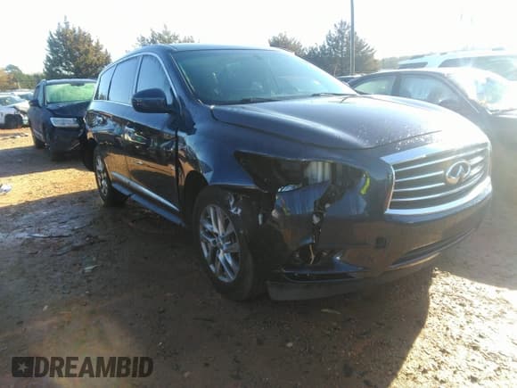 ✅ 2015 Infiniti QX60 • VIN: 5N1AL0MM7FC509109 • Lot: 41153399. Listed on IAAI with 104,652 mi. Free auction sales archive from the USA and detailed vehicle history report at DreamBid. Image 1.