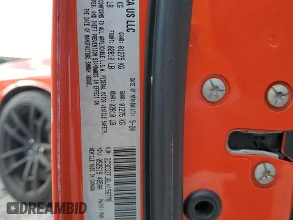 ✅ 2020 Dodge Challenger R/T Scat Pack • VIN: 2C3CDZFJ6LH156778 • Lot: 41816095. Wystawiony na Copart z przebiegiem 119 199 mil. Bezpłatny archiwum sprzedaży aukcyjnych z USA i szczegółowy raport historii pojazdu na DreamBid. Zdjęcie 12.