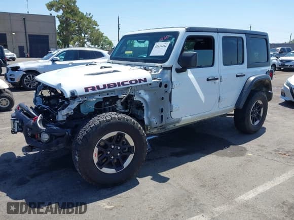 ✅ 2022 Jeep Wrangler Unlimited Rubicon • VIN: 1C4HJXFN3NW175424 • Lot: 42616441. Listed on IAAI with 33,534 mi. Free auction sales archive from the USA and detailed vehicle history report at DreamBid. Image 2.