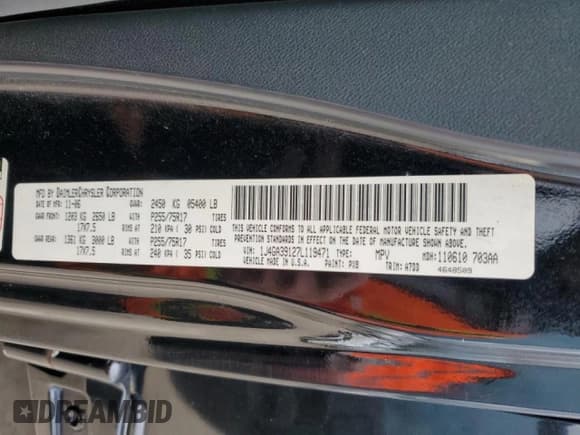 ✅ 2007 Jeep Wrangler X • VIN: 1J4GA39127L119471 • Lot: 65737835. Wystawiony na Copart z przebiegiem 174 080 mil. Bezpłatny archiwum sprzedaży aukcyjnych z USA i szczegółowy raport historii pojazdu na DreamBid. Zdjęcie 12.