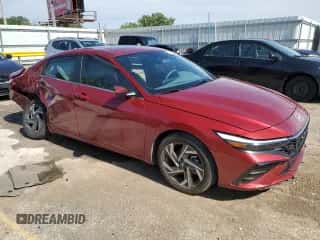 2024 Hyundai Elantra SEL with VIN KMHLS4DG0RU733656, listed as a Copart auction lot 65163465 with 10,132 mi miles and Salvage title. Bid and sale history available at DreamBid. Image 4.