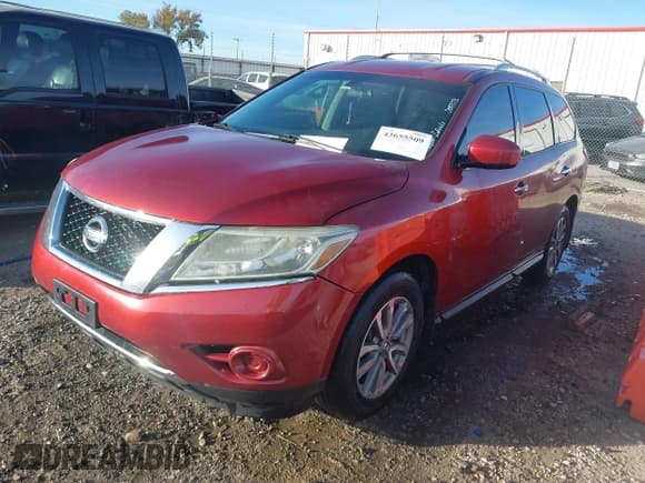 ✅ 2014 Nissan Pathfinder SL • VIN: 5N1AR2MN2EC615498 • Lot: 43655509. Listed on IAAI with 196,466 mi. Free auction sales archive from the USA and detailed vehicle history report at DreamBid. Image 2.