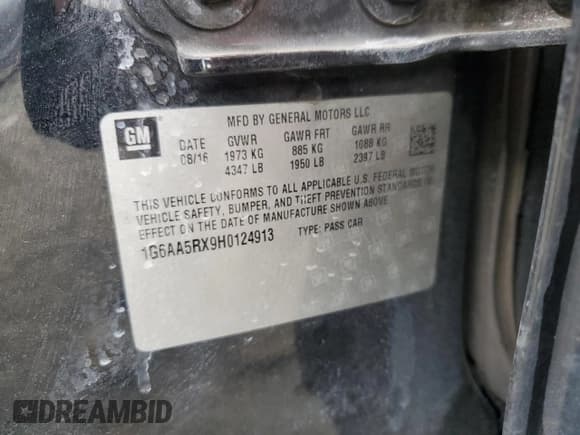 ✅ 2017 Cadillac ATS RWD • VIN: 1G6AA5RX9H0124913 • Lot: 85598195. Wystawiony na Copart z przebiegiem 187 644 mil. Bezpłatny archiwum sprzedaży aukcyjnych z USA i szczegółowy raport historii pojazdu na DreamBid. Zdjęcie 12.