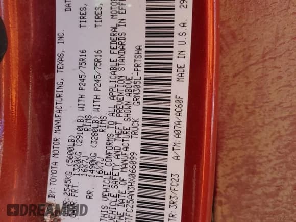 ✅ 2017 Toyota Tacoma SR5 • VIN: 5TFCZ5AN3HX066099 • Lot: 80583815. Listed on Copart with 192,254 mi. Free auction sales archive from the USA and detailed vehicle history report at DreamBid. Image 12.