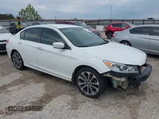 ✅ 2015 Honda Accord Sport • VIN: 1HGCR2F56FA221897 • Lot: 43425259. Listed on IAAI with Not provided. Free auction sales archive from the USA and detailed vehicle history report at DreamBid. Image 1.