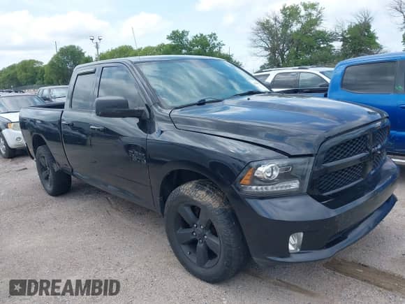 2019 Ram 1500 Tradesman with VIN 1C6RR7FG7KS544052, listed as a IAAI auction lot 42756574 with 93,382 mi miles and . Bid and sale history available at DreamBid. Image 1.