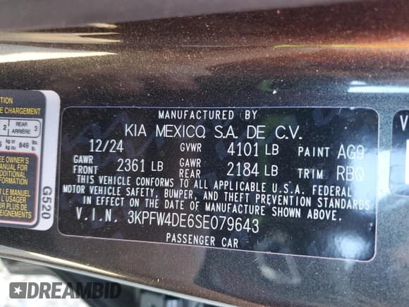 ✅ 2025 Kia K4 GT-Line • VIN: 3KPFW4DE6SE079643 • Lot: 86603355. Wystawiony na Copart z przebiegiem Nie podano. Bezpłatny archiwum sprzedaży aukcyjnych z USA i szczegółowy raport historii pojazdu na DreamBid. Zdjęcie 12.