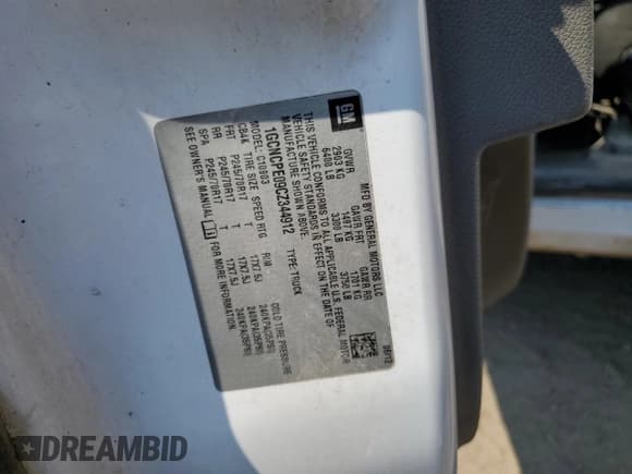 ✅ 2012 Chevrolet Silverado 1500 Work Truck • VIN: 1GCNCPE09CZ344912 • Lot: 80439365. Listed on Copart with 376,401 mi. Free auction sales archive from the USA and detailed vehicle history report at DreamBid. Image 12.