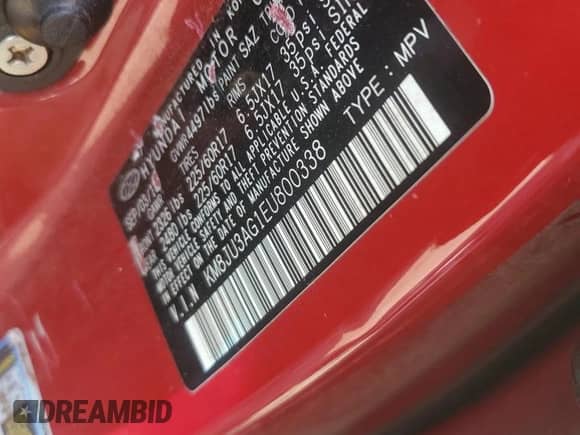 2014 Hyundai Tucson Limited with VIN KM8JU3AG1EU800338, listed as a Copart auction lot 90110565 with 198,909 mi miles and Clean title. Bid and sale history available at DreamBid. Image 13.