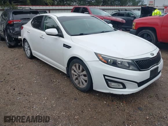 ✅ 2015 Kia Optima LX • VIN: KNAGM4A78F5620674 • Lot: 43831135. Listed on IAAI with 162,051 mi. Free auction sales archive from the USA and detailed vehicle history report at DreamBid. Image 1.