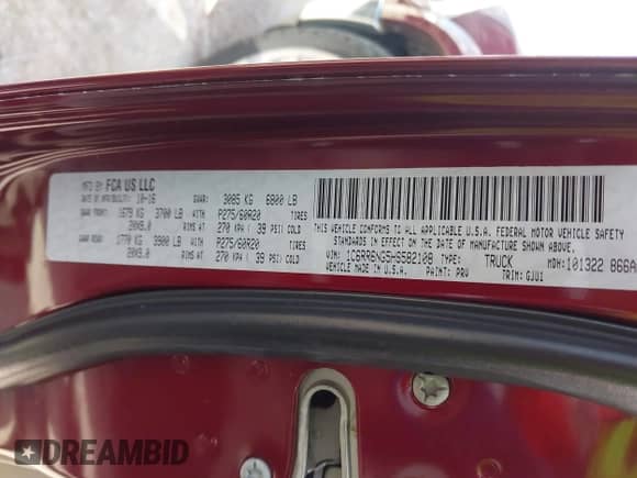 2017 Ram 1500 Laramie с VIN 1C6RR6NG5HS582108, выставлен на аукционе IAAI как лот 42747743 с пробегом 203 041 миль миль и . История ставок и продаж доступна на DreamBid. Изображение 9.